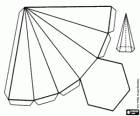 Pyramide hexagonale. La base de cette pyramide est un hexagone régulier