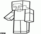 Steve de Minecraft. Le personnage que le joueur contrôle