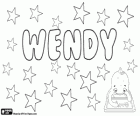 Wendy, nom d'origine anglaise. Utilisé comme un diminutif de Gwendolyn