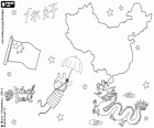 Blinky se rend en Chine. Pays de traditions anciennes, comme le dragon légendaire et la calligraphie