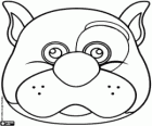 Masque de chien. Masque de bouledogue