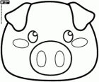 Masque d'un petit cochon