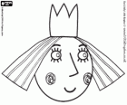 Le visage de la petite fée, la princesse de Holly avec sa couronne