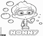 Nonny, un enfant intelligent avec son masque de plongée. Bubble Guppies