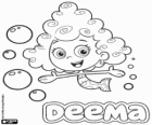 Deema, la petite sirène avec ses cheveux bouclé, Bubble Guppies