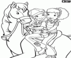 Holly Hobbie et Carrie sur le cheval de son amie Amy