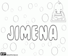 Jimena, nom espagnol. Forme féminine, dérivée du nom biblique Simeon