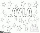 Layla, nom d'origine arabe. Vient du mot arabe laylah, sa signification est nuit