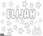Elijah, nom d'origine hébraïque. Nom d'un prophète biblique, Elijah. Sa signification est que mon Dieu est Yahvé
