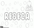 Rebeca, nom d'origine hébraïque. Nom d'un personnage biblique. Rebeca, variante de Rebecca