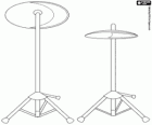 Deux cymbales, instruments de percussion