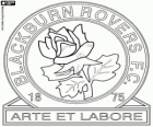 Logo de Blackburn Rovers FC. Les Rovers, The Rovers. Club de football basé sur la ville de Blackburn, dans le comté de Lancashire