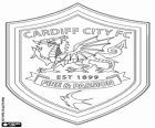 Emblème du Cardiff City FC, Club de Football de Cardiff, ville galloise. The Bluebirds