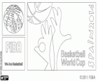 Logo Coupe du monde de basket-ball 2014. Championnat FIBA organisé par l'Espagne