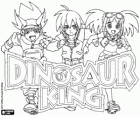 Logo de Dinosaur King avec Max, Rex et Zoe