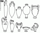 Céramique romaine. Amphores, des vases et des bols de la Rome antique