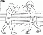 Casse-tête de Sports de combat. Puzzle d'un combat de boxe
