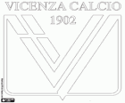 Distinctif de Vicenza Calcio. Équipe de football de la ville de Vicenza, Vénétie