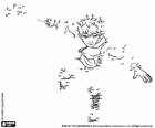 Relier les points pour dessiner Jack Frost. Un personnage de Les Cinq légendes