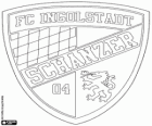 Emblème du FC Ingolstadt 04. Club de football d'Ingolstad, ville de Bavière