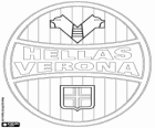 Logo du Hellas Verona Football Club. Équipe de football de Vérone, ville de la Vénétie