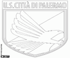Insigne de l'US Palermo. Club de football de la ville de Palerme, capitale de la Sicile
