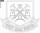 Logo de West Ham United FC. Club de football d'Upton Park, aussi connu comme The Irons et The Hammers