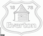 Logo de l'Everton FC. Club de football basé à Liverpool, avec les surnoms de The Toffees et The Blues
