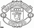Logo Manchester United FC. Club de football basé à Old Trafford, Manchester. Connu comme les diables rouges, The Red Devils