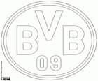 Insigne du Borussia Dortmund. Club de sport à Dortmund, ville de la Rhénanie du Nord-Westphalie