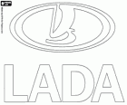 Logo de Lada, marque de voitures fabriquées en Russie