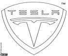 Logo de Tesla Motors, marque d'automobiles électriques de USA