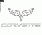 Logo de la Chevrolet Corvette, marque de voitures de sport des é.-u.