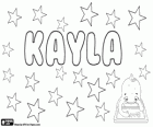 Kayla, nom d'origine gaélique. Variante de noms tels que Kayley et Katherine
