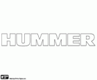 Logo de Hummer, marque d'automobiles tout-terrain aux États-Unis