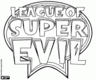 Logo original de League of Super Evil en anglais. La Ligue des super vilains