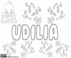 Udilia, nom avec différentes origines possibles. Udilia, variante de noms comme Odilia et Odelia