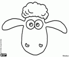 Le visage du mouton Shaun
