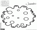 La planète Jammbo de JellyJamm. Jammbo est une planète musicale. Leurs cratères émettent des sons et des notes