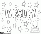 Wesley, nom d'origine anglaise, avec diverses origines. Forme abrégée du nom Wesleydale