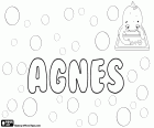 Agnes, nom d'origine latine qui vient de Agnus qui signifie agneau. Agnes, nom d'origine grecque dérivé de Hagne, dont la signification est pure
