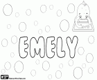 Emely, nom anglais pour fille. Variante d'Emily