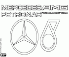 Logo de l'AMG Mercedes Petronas F1 Team, équipe de formule 1