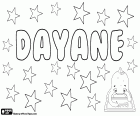 Dayane, variante de Daiana. Vient du nom d'origine grecque Diana