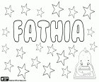 Fathia, variante de Fadia. Fathia, nom arabe pour fille