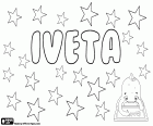 Iveta, nom pour fille. Iveta, diminutif de Iva, variante de Ivette