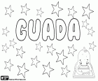 Guada, diminutif de Guadalupe. Guadalupe, nom espagnol utilisé pour femme et homme