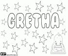 Gretha, nom de jeune fille. Gretha, variante de Grethe et Greta