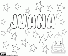 Juana, forme féminine de Juan, Jean en espagnol. Le diminutif de Juana est Juanita