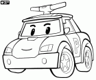 La voiture de police Robocar Poli, le personnage principal, est toujours en alerte pour tout avis d'urgence